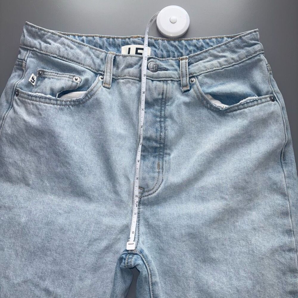 Lovers + Friends Reece High Rise Rigid Slim Straight Jeans In Palms 28 - Picture 9 of 15